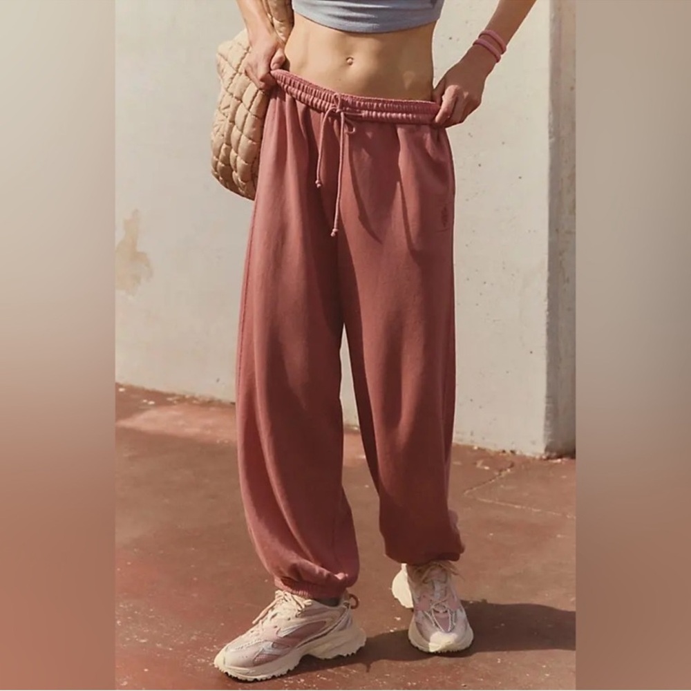 NWOT Free People Movement FP Movement All Star Solid Pants Medium Pink - Picture 5 of 9